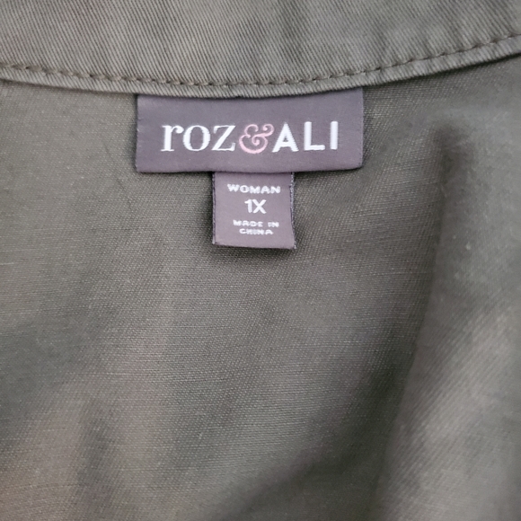 Roz&Ali military style jacket 1X - Picture 4 of 6